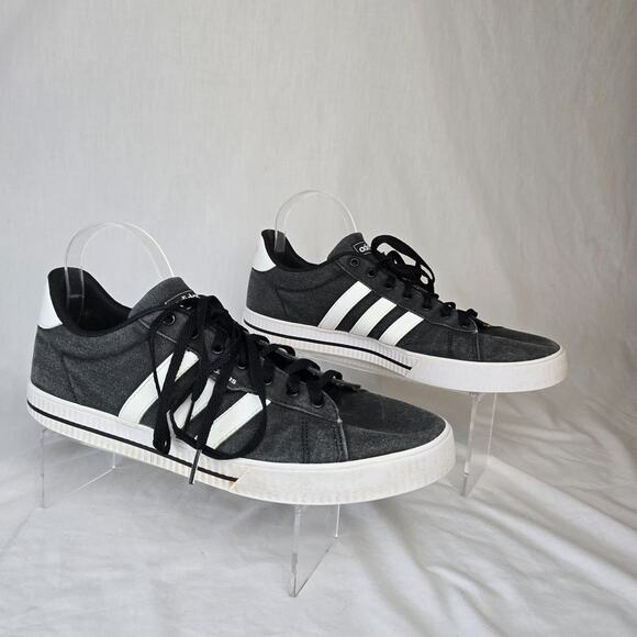 adidas Other - Adidas Canvas Sneakers Men's 13 Black White Stripe Lace Up FW7033